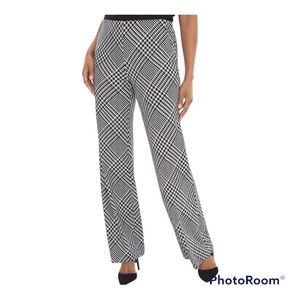 Chico's Houndstooth Ponte Pants Trousers Size 1 Tall (Misses 8 Tall) NWT $99